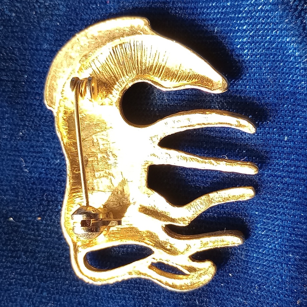 Zebra Gold Color Brooch/ Pin - Picture 2 of 6